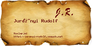 Jurányi Rudolf névjegykártya